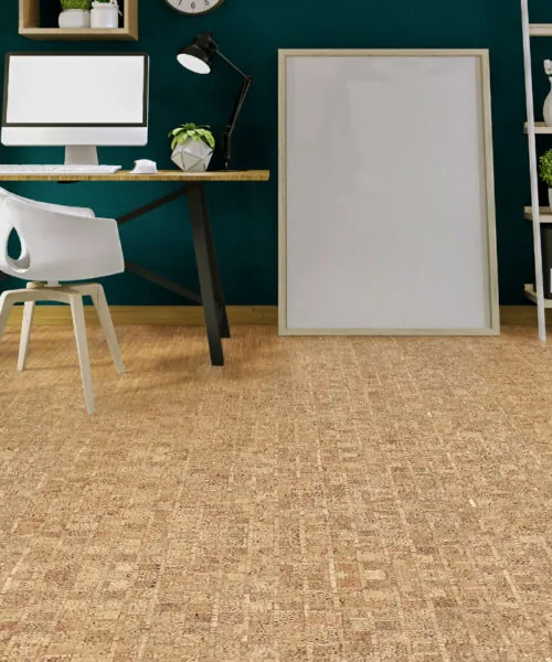 Parcork - 7/16&Quot; (11Mm) - Swiss Real Cork Floating (Fpar11) Parcork Cork Flooring In Home Office Boost Productivity And Comfort
