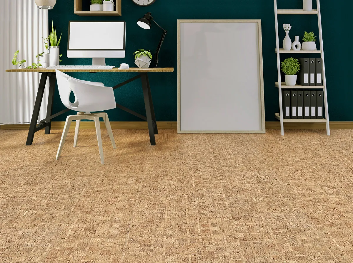 Parcork Cork Flooring In Home Office Boost Productivity And Comfort