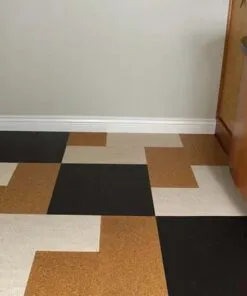 Parquet Flooring Forna Cork Jet Black Golden Beach Bleached Birch