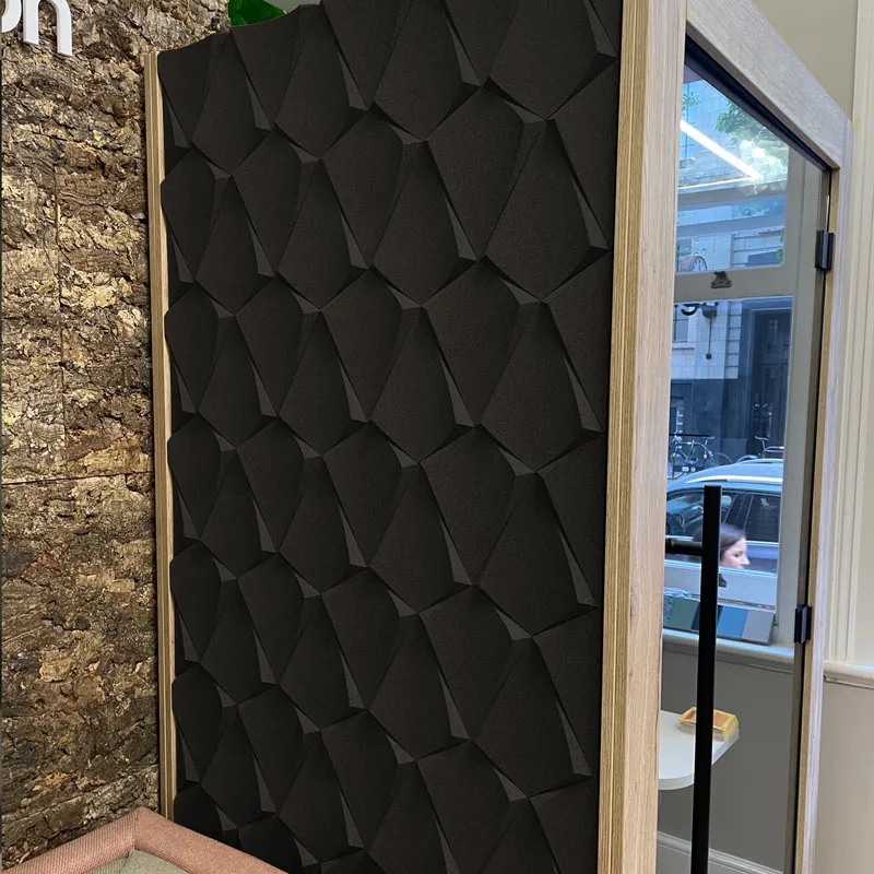 Petal Black - 1 3/16&Quot; (30Mm) – 3D Acoustic Cork Wall Panels (Wpbk30) Petal Black – 1 – 1 3/16″ (30Mm) (Wall Tile) - Image 4