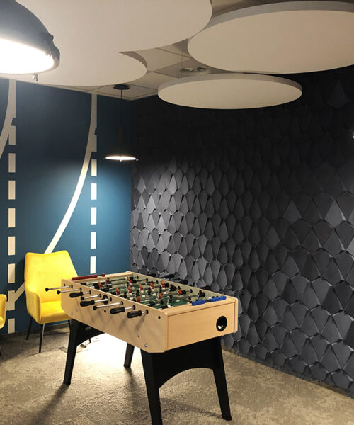 Petal Grey 3D Acoustic Cork Decorative Wall Panels Entertainment Area Treatment