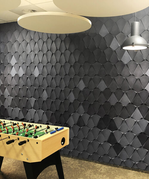Petal Grey 3D Acoustic Cork Decorative Wall Panels Entertainment Area Treatment Tiles