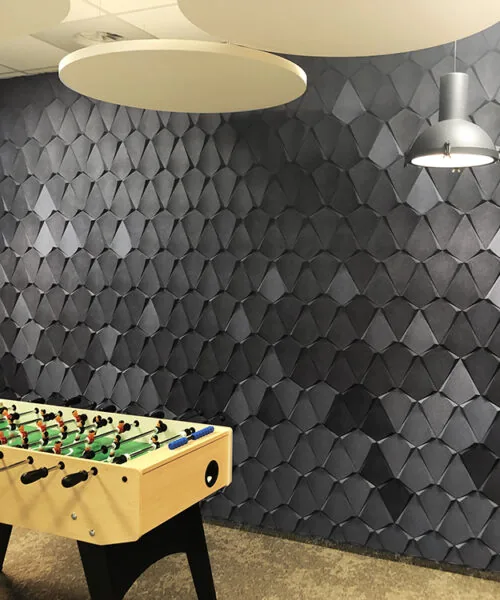petal grey 3d acoustic cork decorative wall panels entertainment area treatment tiles