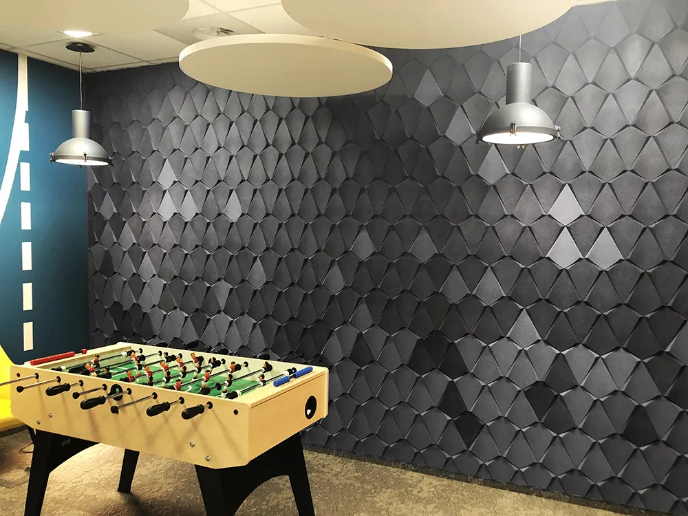Petal Grey 3D Acoustic Cork Decorative Wall Panels Entertainment Area Treatment Tiles