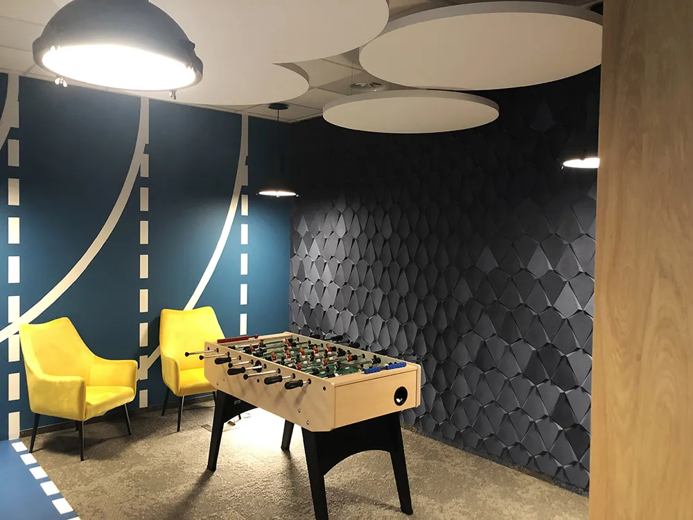 Petal Grey 3D Acoustic Cork Decorative Wall Panels Entertainment Area Treatment
