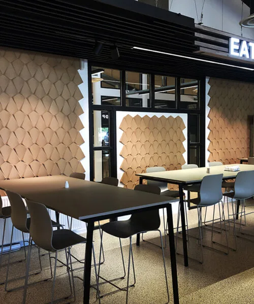 Petal Natural - 1 3/16&Quot; (30Mm) – 3D Acoustic Cork Wall Panels (Wpn30) Petal Natural 3D Acoustic Cork Decorative Wall Panels Treatment Rastaurant Cafe