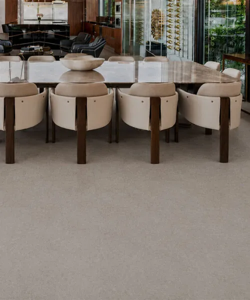 Porto Mist - 7/16&Quot; (11Mm) - Swiss Real Cork Floating (Fpm11) Orto Mist Swiss Real Cork Floating Flooring In A Modern Kitchen And Dining Area