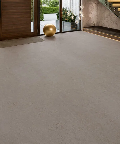 Porto Mist - 7/16&Quot; (11Mm) - Swiss Real Cork Floating (Fpm11) Porto Mist Swiss Real Cork Floating Flooring In A Modern Foyer With Elegant Light Cork Flooring