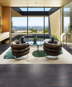Rainbow Slate - 7/16&Quot; (11Mm) - Swiss Real Stone (Rrain11) Rainbow Slate Real Stone Flooring – Modern Open Concept Living Space With Large Windows