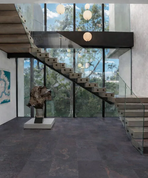 Rainbow Slate - 7/16&Quot; (11Mm) - Swiss Real Stone (Rrain11) Rainbow Slate Real Stone Flooring – Contemporary Stair Area And Entryway Design