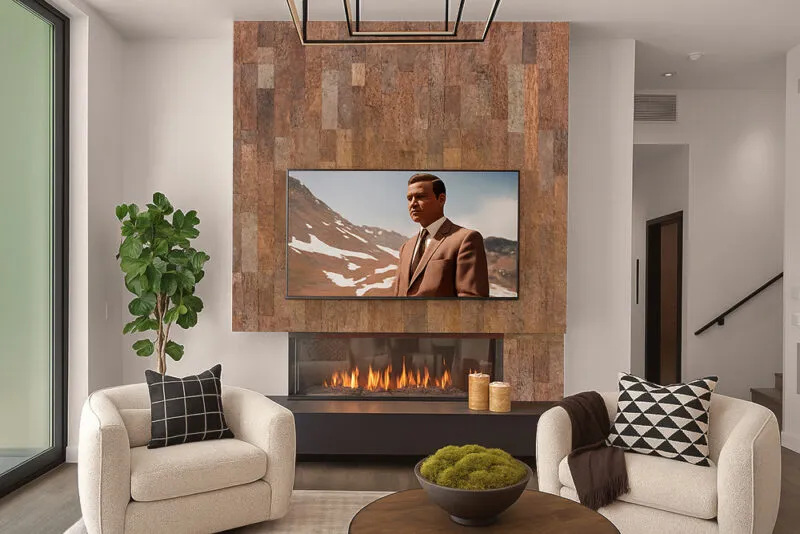 Richrwood 12Mm Cork Wall Tiles Living Room