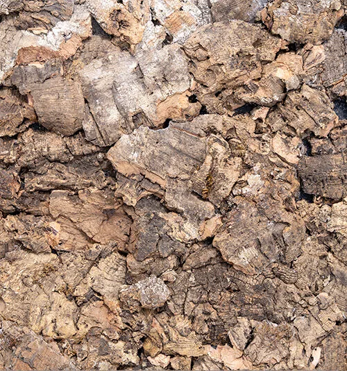 Roccia natural cork wall panel made from real cork bark, ideal for acoustic wall treatments, sound absorption, feature walls, and eco-friendly interior design.