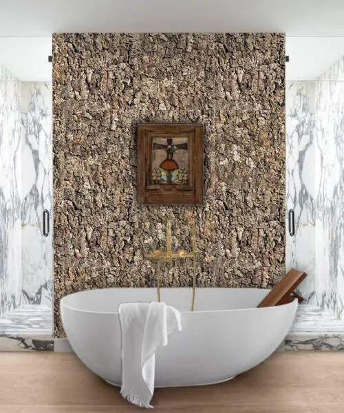 Roccia Hdf - 1 7/64&Quot;(28Mm) - Cork Wall Panels (Wrocc28) Roccia Bathroom Acoustic Cork Accent Wall Solutions Eco-Friendly