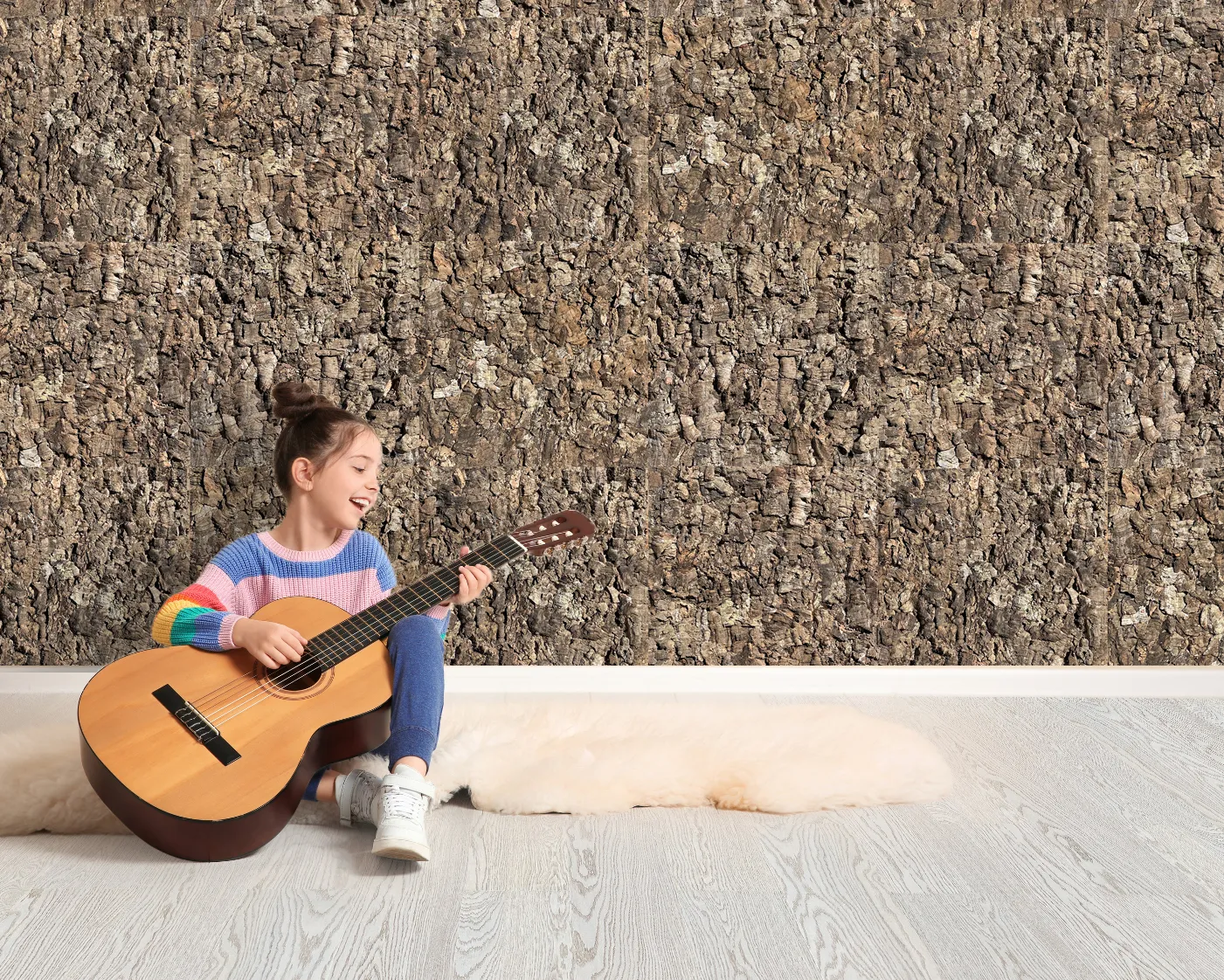 Roccia Hdf - 1 7/64&Quot;(28Mm) - Cork Wall Panels (Wrocc28) Roccia Eco Acoustic Cork Wall Panel For Music Room Kids
