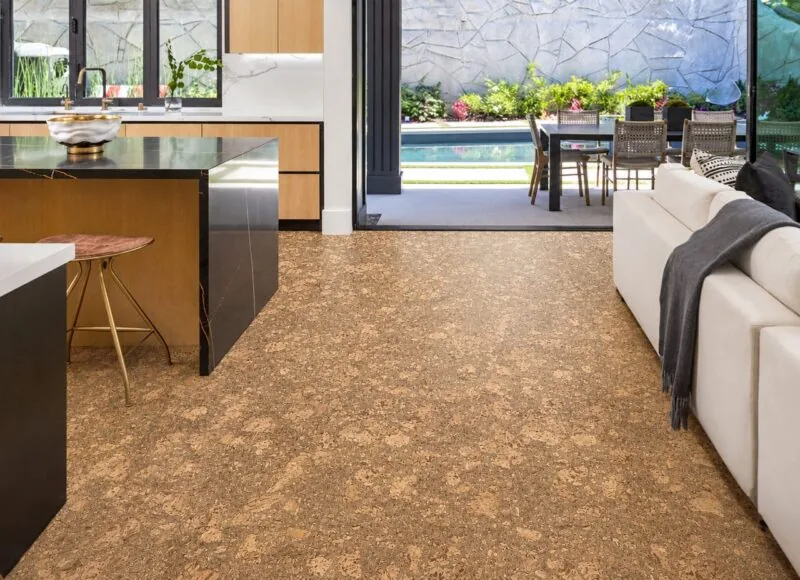 Rococo Forna Cork Flooring Living Room Natural Colour