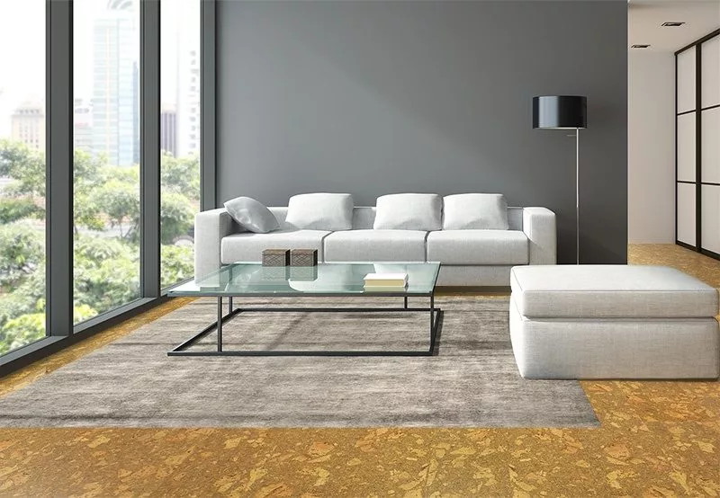 Rococo Forna Cork Flooring Living Room Natural Colour