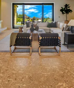 salami cork floor family room luxury home fireplace