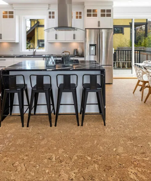 Salami Cork Floor Modern Kitchen Interior Design