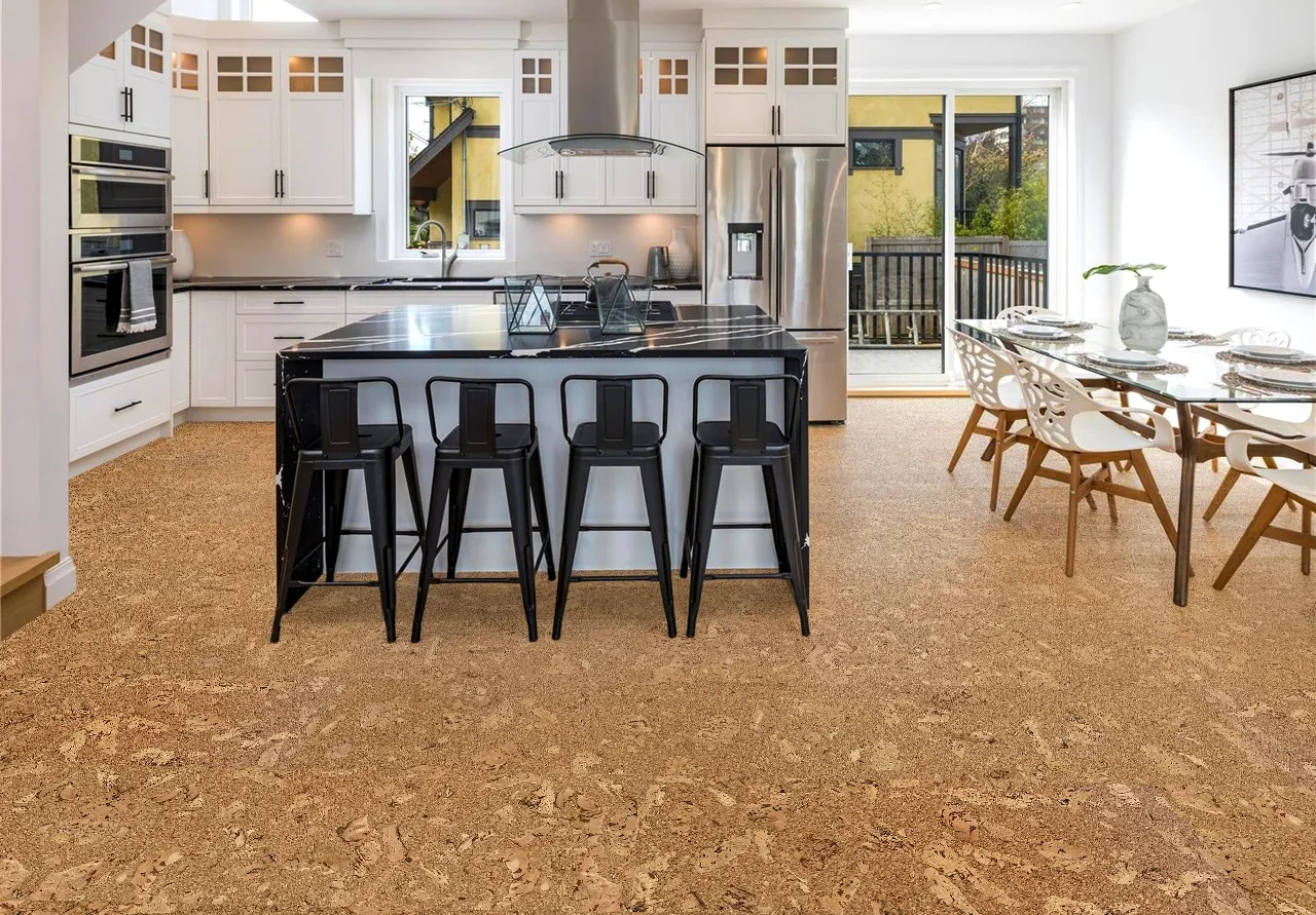Salami Cork Floor Modern Kitchen Interior Design