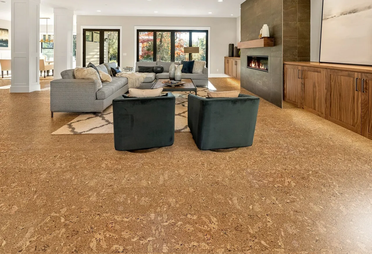 Salami Warm Confortable Cork Floor Hypoallergenic Homes