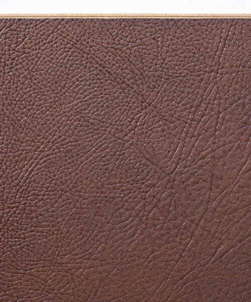 Chestnut Swiss Real Leather Flooring featuring a rich brown genuine leather surface with authentic leather grain texture and luxurious Swiss-engineered construction.