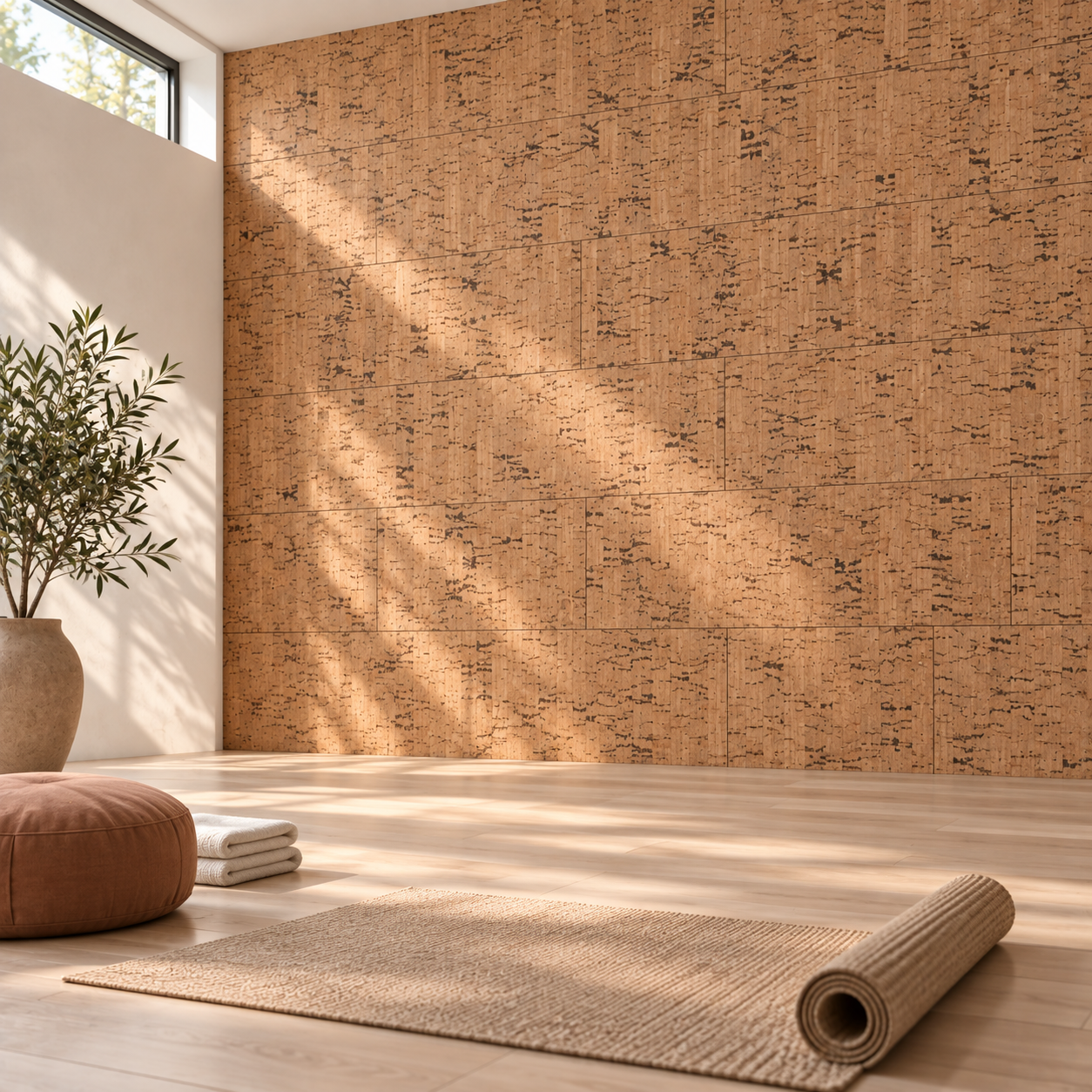 Silver Birch — 8mm glue-down cork tile (floor & wall)