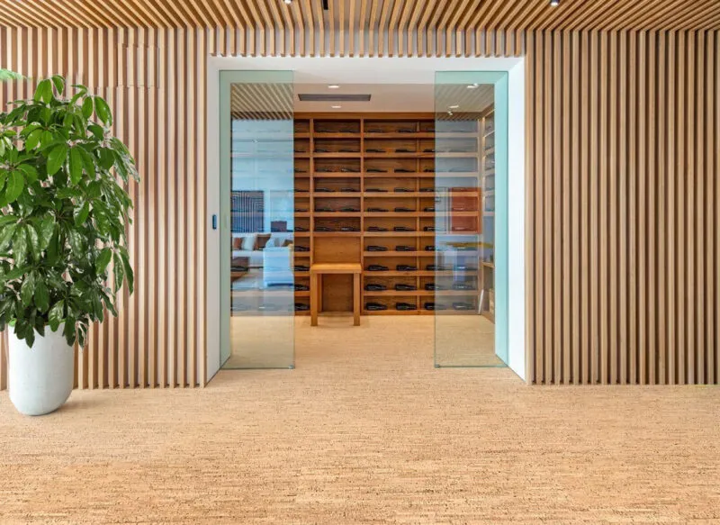Silver Birch Cork Wine Cellar Floor Tiles