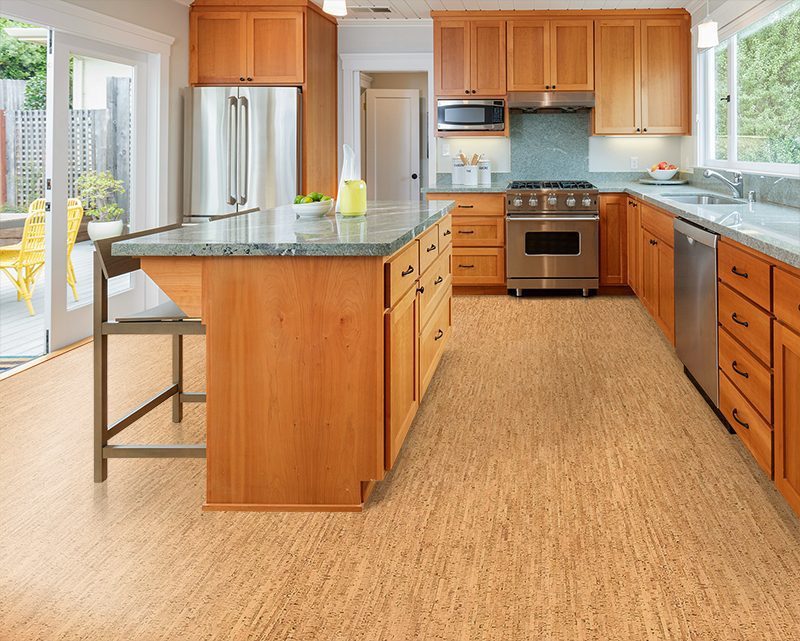 Kitchen Flooring With Natural Cork, How Much Are Cork Floor Tiles