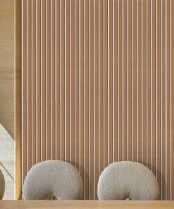 Slat White Natural 3D Acoustic Cork Wall Panels Biodegradable