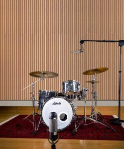 slat white natural 3D acoustic sound studio treatment cork wall panels
