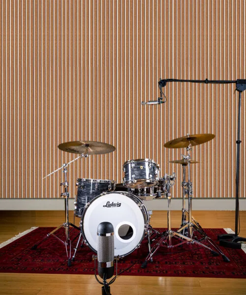 Slat White Natural 3D Acoustic Sound Studio Treatment Cork Wall Panels