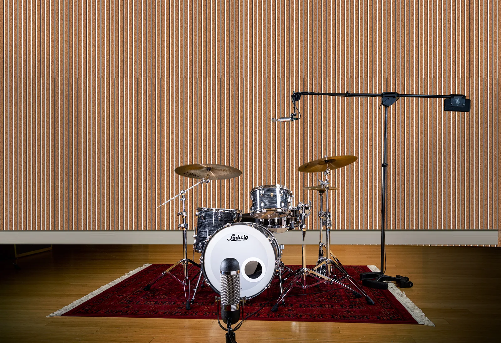 Slat White Natural 43/64_ (17Mm) 3D Acoustic Cork Wall Panels (Wswn17) Slat White Natural 3D Acoustic Sound Studio Treatment Cork Wall Panels