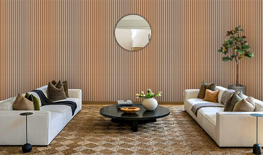 Slat White Natural 43/64_ (17Mm) 3D Acoustic Cork Wall Panels (Wswn17) Slat White Natural 3D Acoustic Treatment Cork Wall Panels