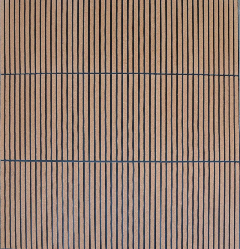 Slatwall Dark Natural 43/64” (17Mm) 3D Acoustic Cork Wall Panels Slatwall Dark Natural – 43/64″ (17Mm) (3D Panel)