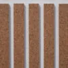 Slatwall white natural cork wall slats acoustic wall panel interior design.