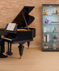 slimwood cork tiles acoustic lightweight wall panels piano room