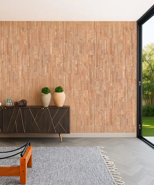 slimwood cork tiles modern accent wall gym sound absorbing panels