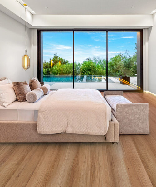 Spanish cedar forna design cork floor wood natuaral colour bedroom wardrobe interior modern design 2.