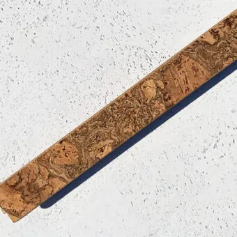 Tasmanian burl cork flooring t molding transition threshold.