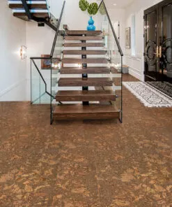 Tasmanian Burl - 1/4&Quot; (6Mm) - Cork Glue Down Tile (Gtbu6) Tasmanian Cork Resilient Flooring Green Home Resistant Water