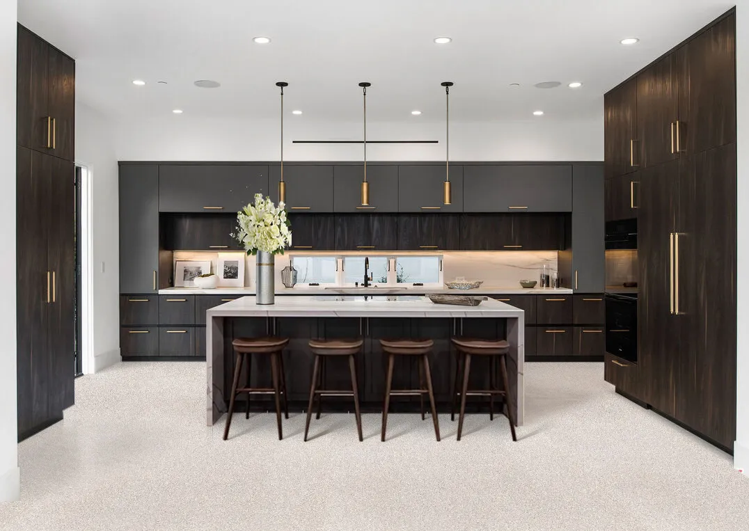 Terrazzo - 25/64&Quot; (10Mm) - Cork Floating (Fte10) Terrazzo Forna Sustainable White Cork Flooring Kitchen Design