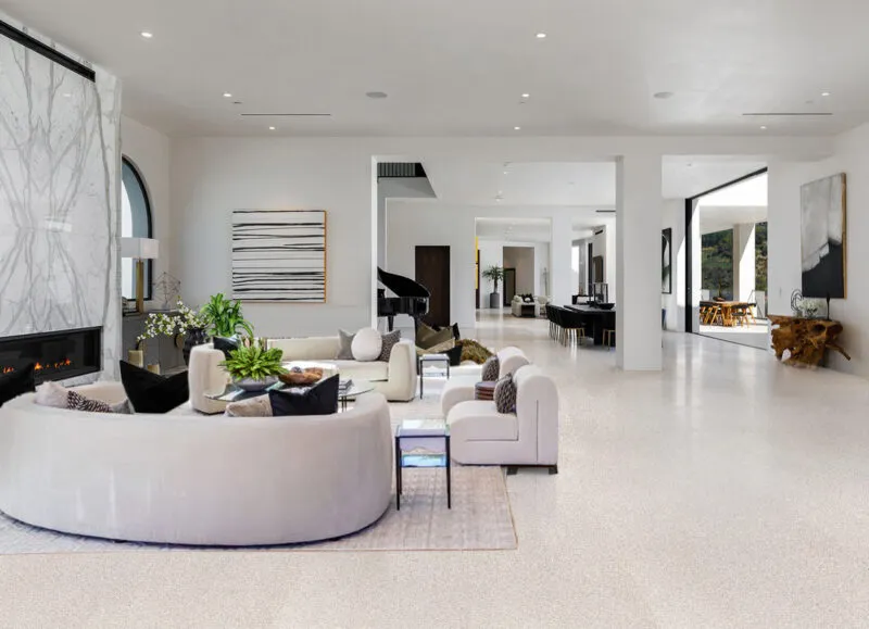 Cork Flooring Vs. Other Types: Making The Right Choice Terrazzo White Cork Flooring Basement Warm Bright Colors