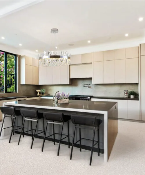 Terrazzo - 25/64&Quot; (10Mm) - Cork Floating (Fte10) Terrazzo White Cork Flooring Sustainable Leed For Kitchen