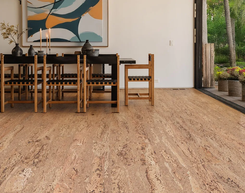 Umber Cork Flooring Swiss Kitchen Water Resistance Comfortable Warm Home Eenovation Green Living