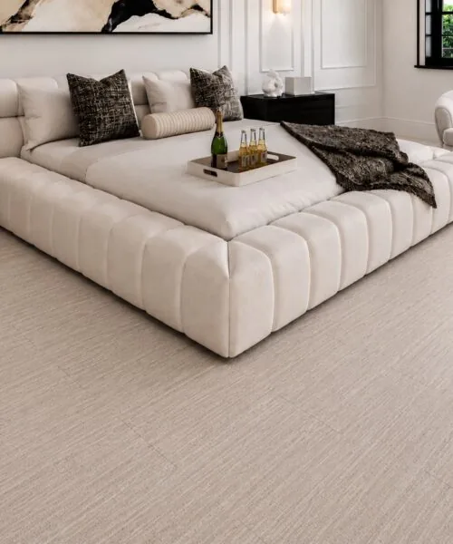 Vertical - 7/16&Quot; (11Mm) - Swiss Real Cork Floating (Fvtc11) Vertical Swiss Real Cork Flooring In A Modern Ded Room