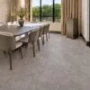 Vintage stone swiss techslate gray stone look dining room floating flooring.