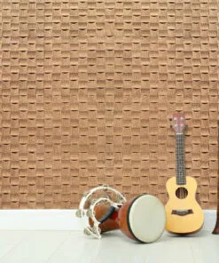 wave wood 3d acoustic cork wall panel music room