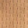 Wave wood 3d acoustic cork wall panel natural.