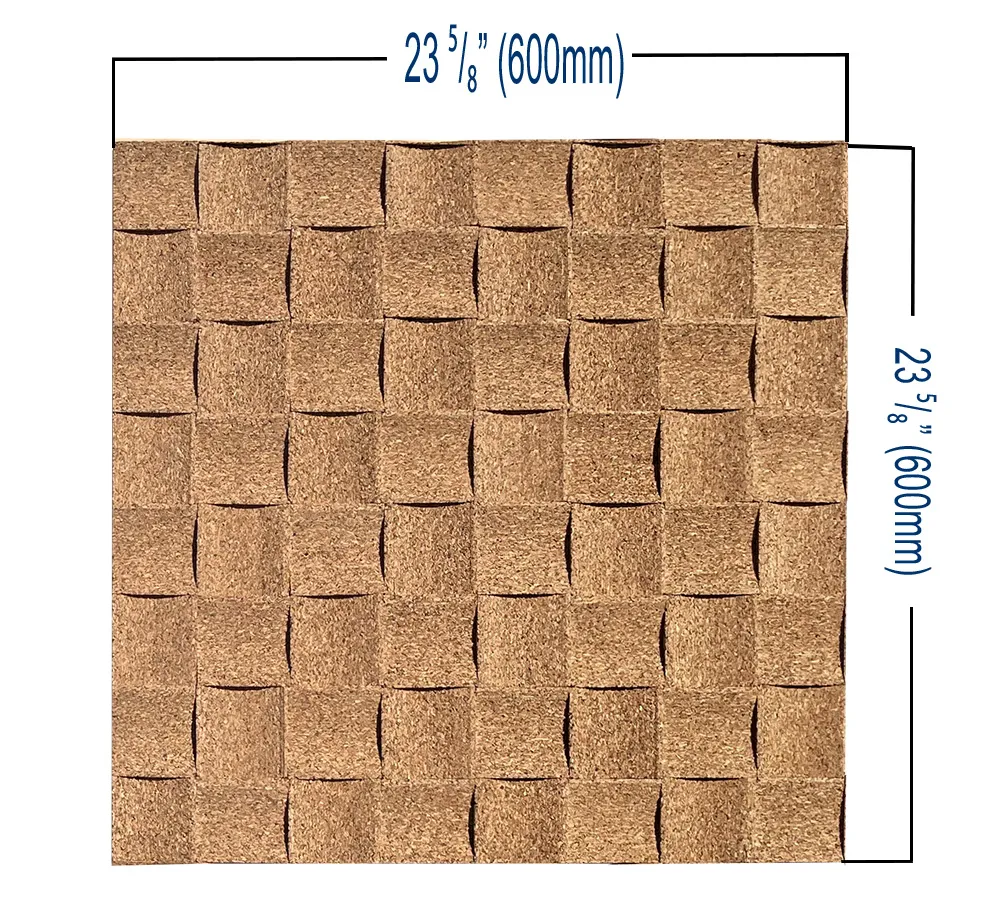 Wave Wood 25/32” (20Mm) 3D Acoustic Cork Wall Panels (Wwwo20) Wave Wood 3D Acoustic Cork Wall Panel