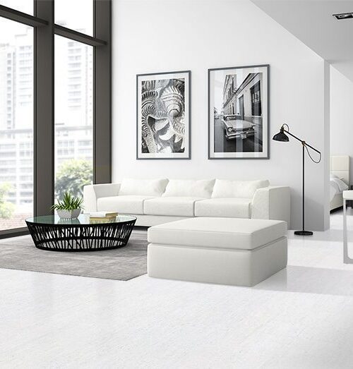 White Bamboo Colour Floor Interior Modern Design Loft